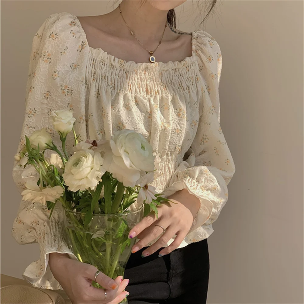 

HziriP, тонкая женская модель, горячая распродажа, летние милые шикарные повседневные топы с длинным рукавом и высокой талией, 2022