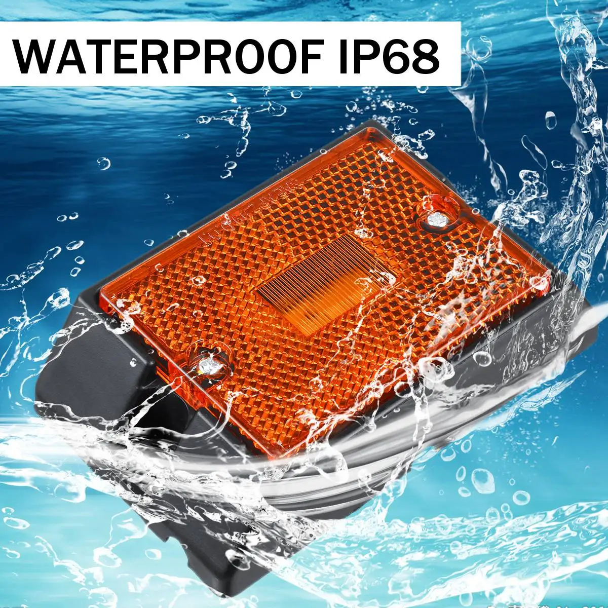 4X 12 В 4-светодиодный янтарный боковой габаритный фонарь герметичный погружной