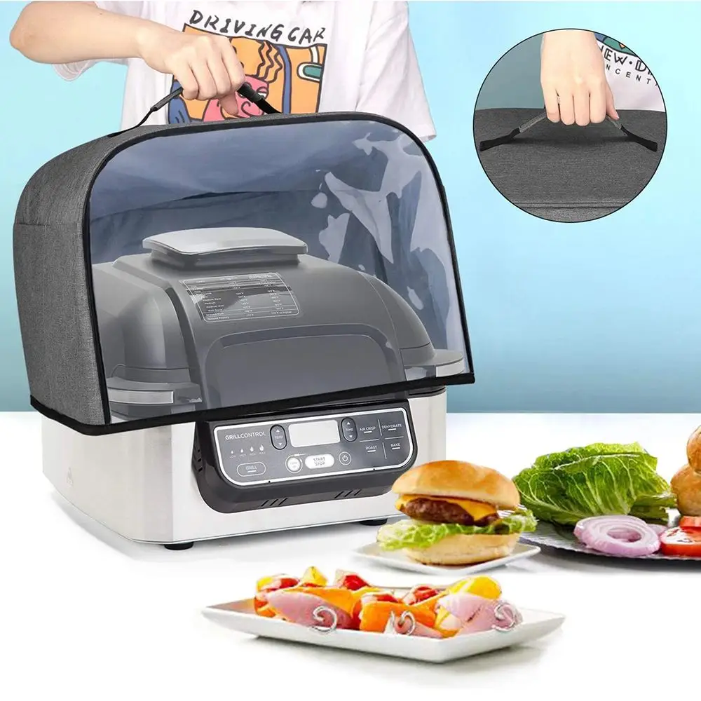 Waterproof Kitchen Oven Cover Home Air Fryer Cover Toaster Cover Kitchen Dust with Pocket Cover for Ninja Foodi Grill Organizer