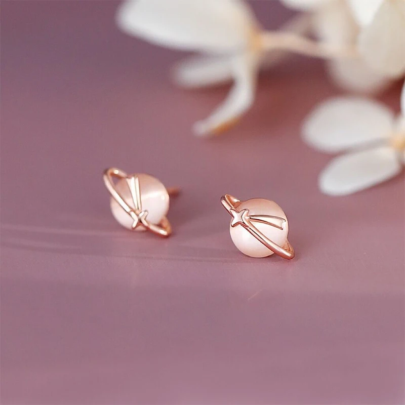 

Meteor Cat'S Eye Stone Earrings For Women 2022 New Trendy Niche Design Earrings Summer Small Ear Pierced Earrings Jewelry