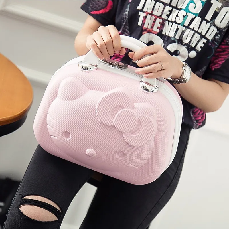 

Sanrio Cosmetic Case Hello Kittys Accessories Cute Kawaii Anime Travel Fashion Suitcase Waterproof Wear Resistant Toy Girls Gift