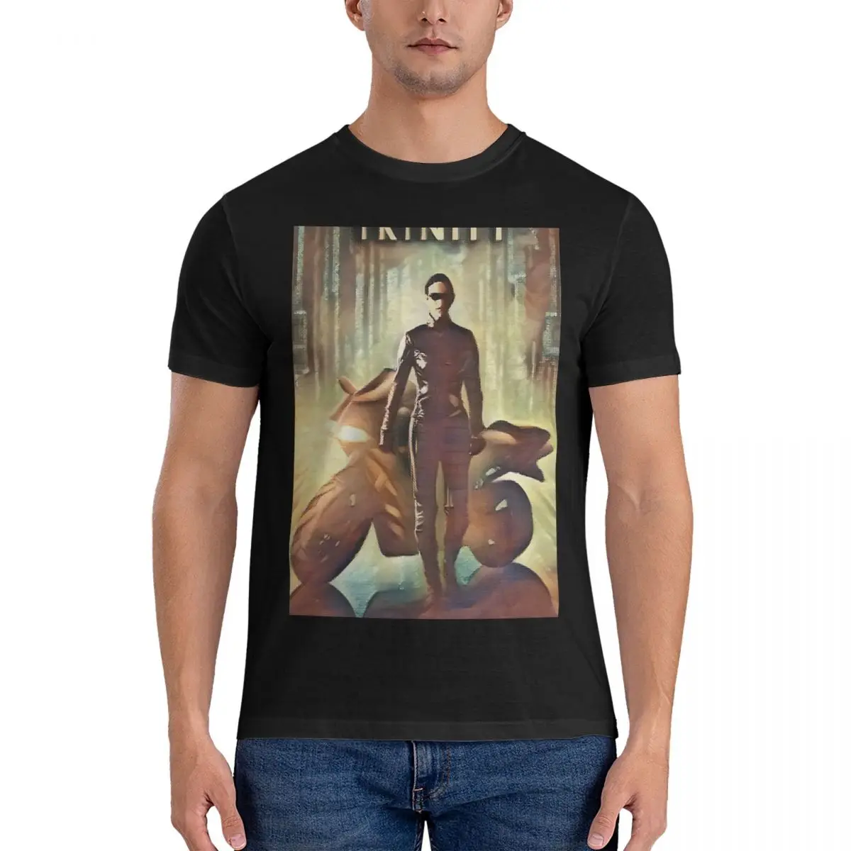 Хипстерские костюмы матрицы Троицы-матрицы Троицы и Нео футболки мужские с