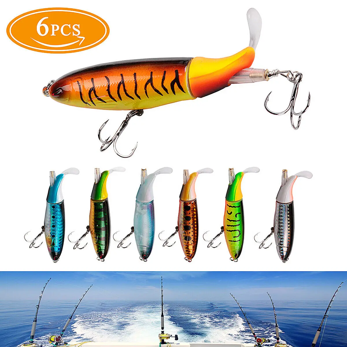 

6pcs Minnow Fishing Lure 10cm/13g 3D Eyes Crankbait wobbler Artificial Plastic Hard Bait Fishing Tackle