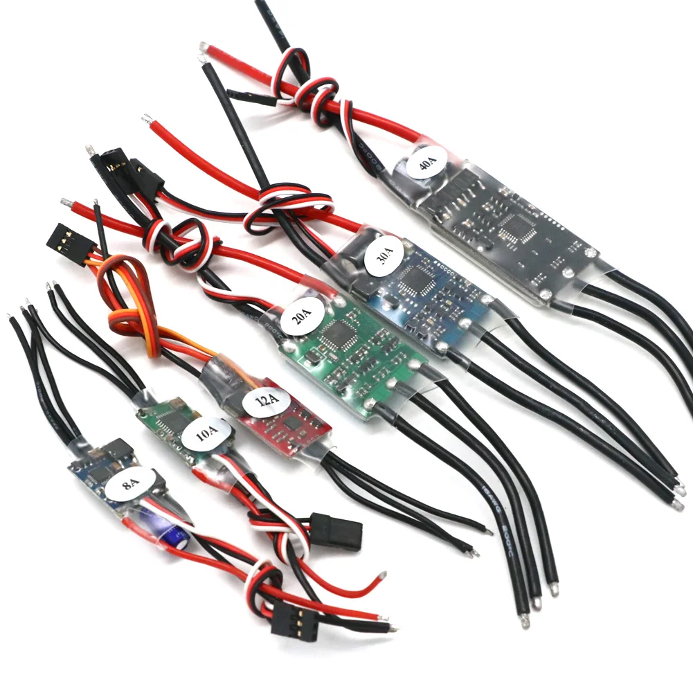 Электронный регулятор скорости RC 2-3S ESC 6A 8A 10A 12A 15A 20A 30A 40A ESC с 5V UBEC для радиоуправляемого мультикоптера самолета Электронный регулятор скорости RC 2-3S ESC 6A 8A 10A 12A 15A 20A 30A 40A ESC с 5V UBEC для радиоуправляемого мультикоптера самолета