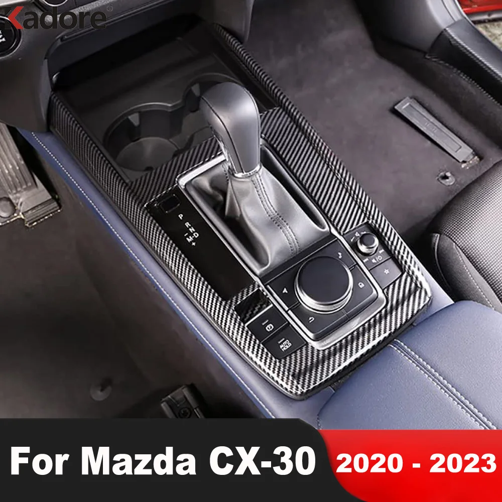 

Car Center Console Gear Shift Box Panel Cover Trim For Mazda CX30 CX-30 2020 2021 2022 2023 Carbon Interior Molding Accessories