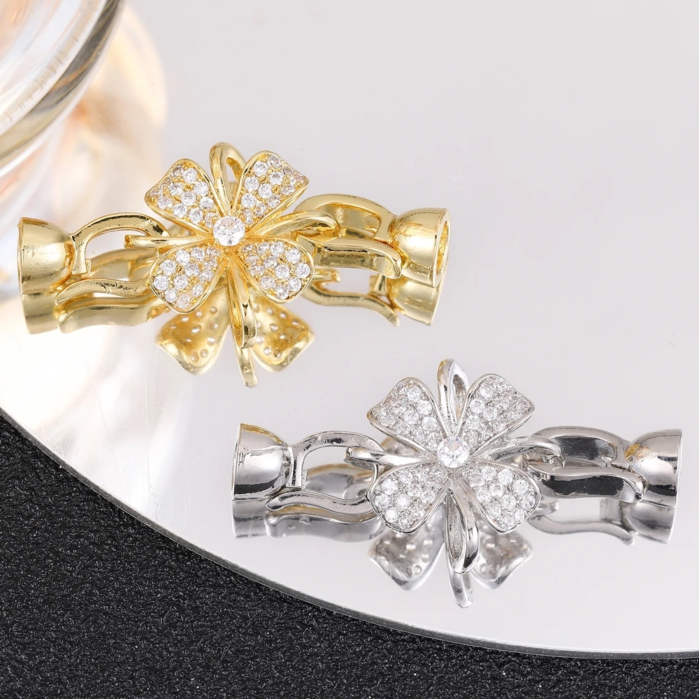 Фото Застежки-коннекторы Juya с позолотой 18K для рукоделия, создания украшений, бисероплетения и работы с жемчугом №2