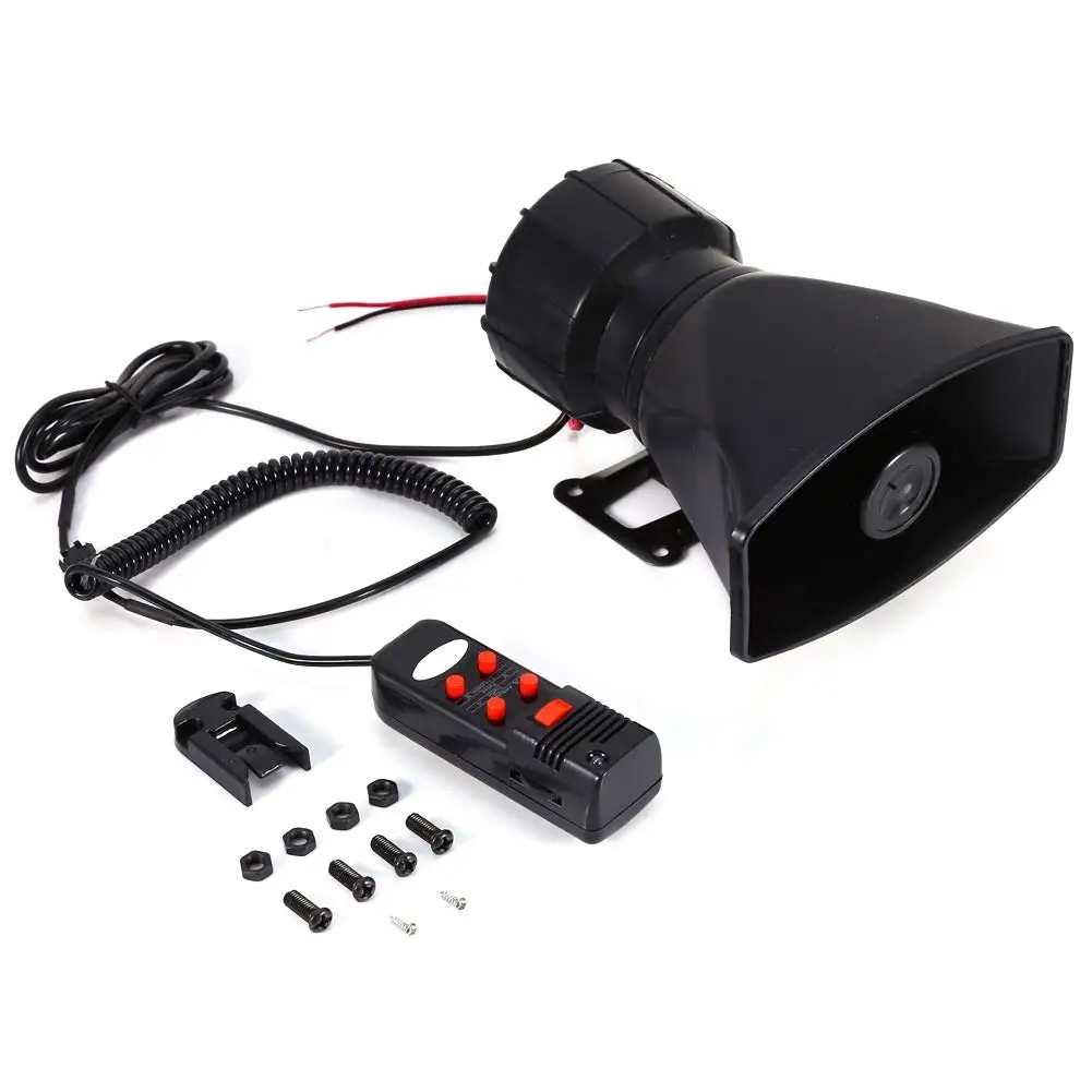 

5-Sound Tone 110db Car Van Truck Megaphone Loud Air Horn Siren PA MIC Speaker ce
