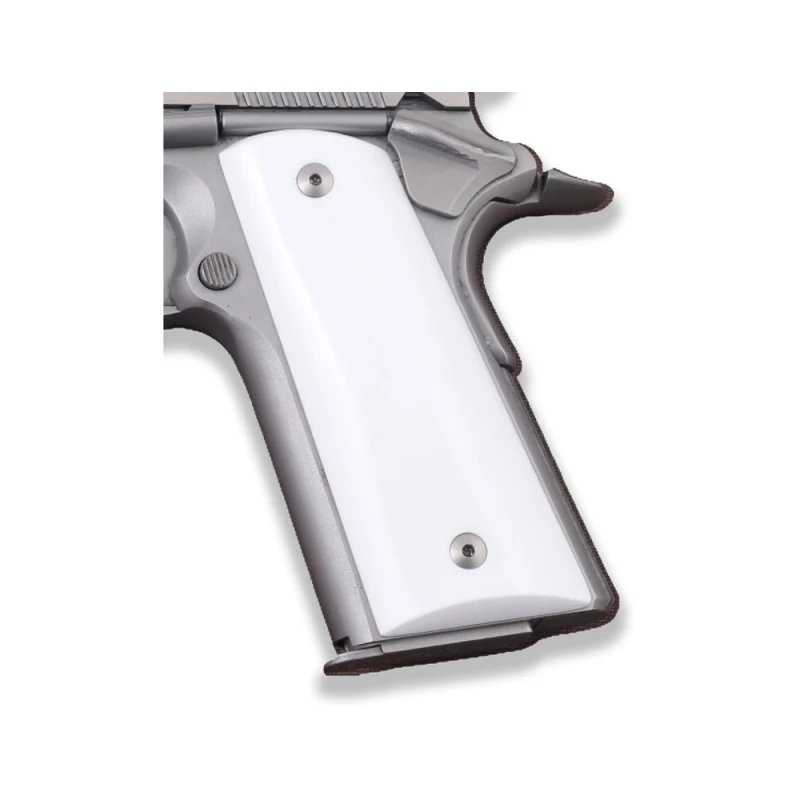 KSD Brand Colt 1911 FIT Model Compatible White Acrylic Grips