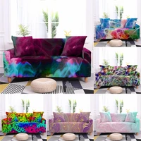 colorful sofa covers for living room stretch marble modern watercolor elastic couch cover slipcover furniture protector 1234
