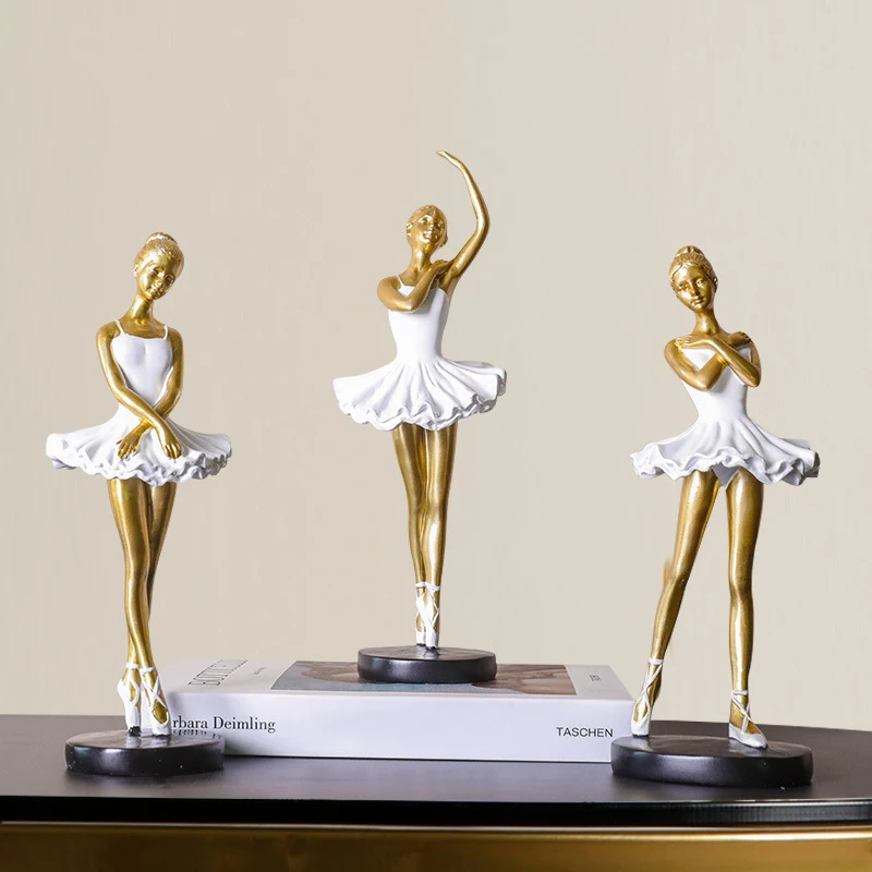 

Nordic Style Ballet Dancer Desktop Decoration Home Decoration Modern Light Luxury Creative Art Office Wine Cabinet Decoration