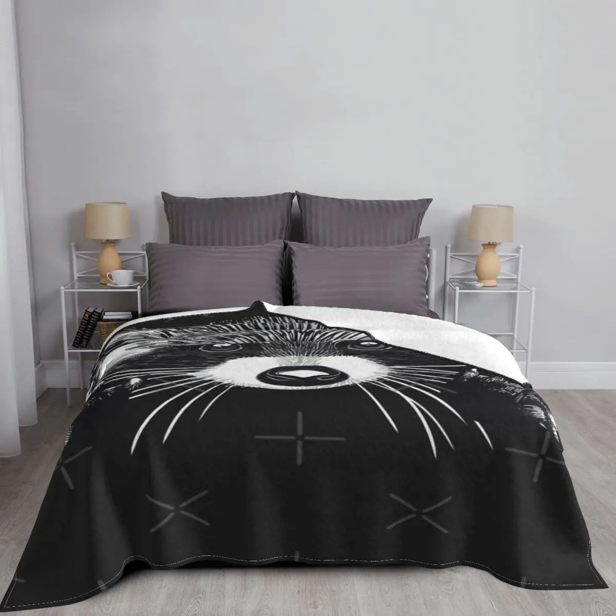 Цифровая иллюстрация маленького одеяла покрывало на кровать винтажный