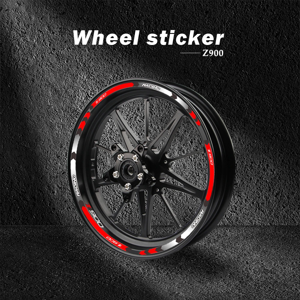 

for KAWASAKI Z 900 Z900 17-20 Motorcycle Reflective decals Wheels Moto Rim Stickers decoration protection rim sticker