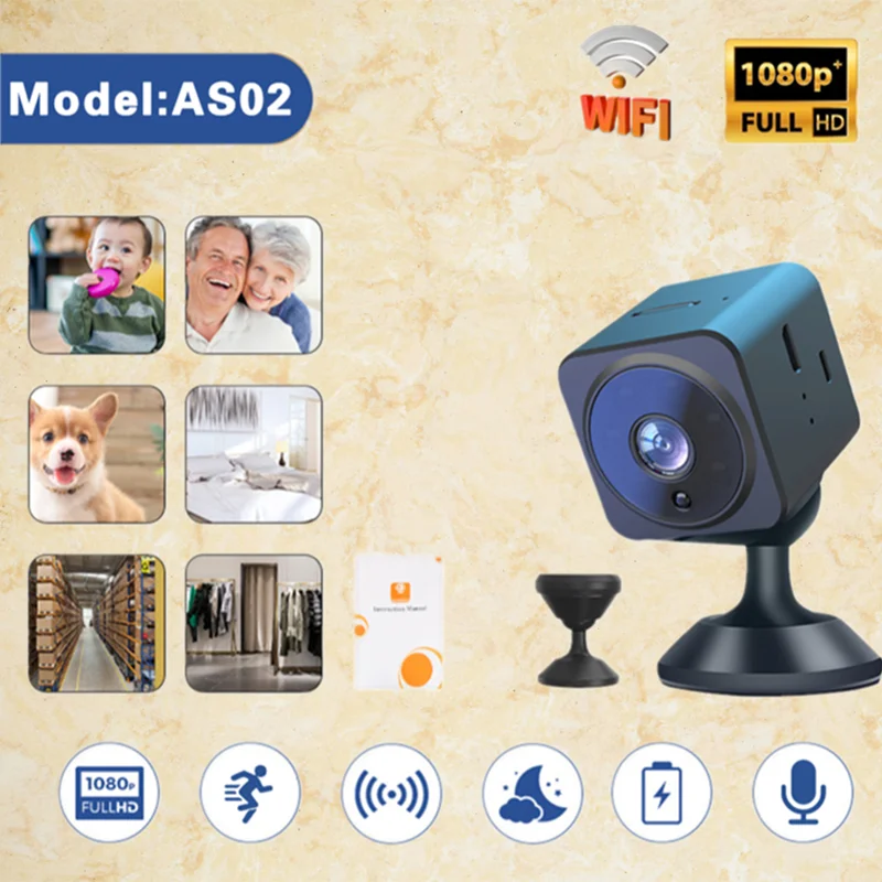 

Мини-камера с поддержкой Wi-Fi, 1080p, HD, ночная версия, микродиктофон, беспроводные мини-видеокамеры, IP-камера видеонаблюдения