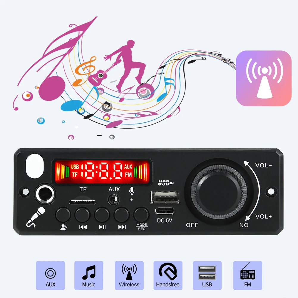 Автомобильный FM-радиоприемник с удаленным FM-радио 6 Вт