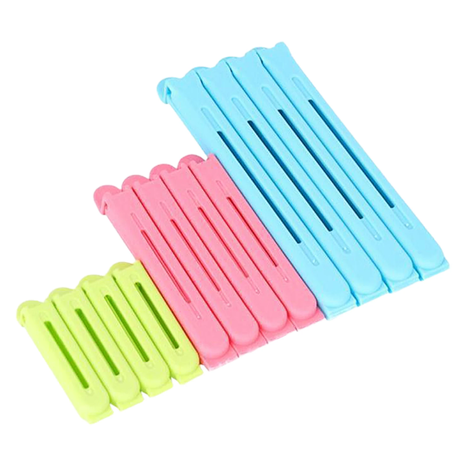

12pcs Coffee Snack Storage Bag Clip Home Kitchen Clamp Food Sealing 3 Sizes Tool Buckle Thickened PP Fold The Opening Of Snack