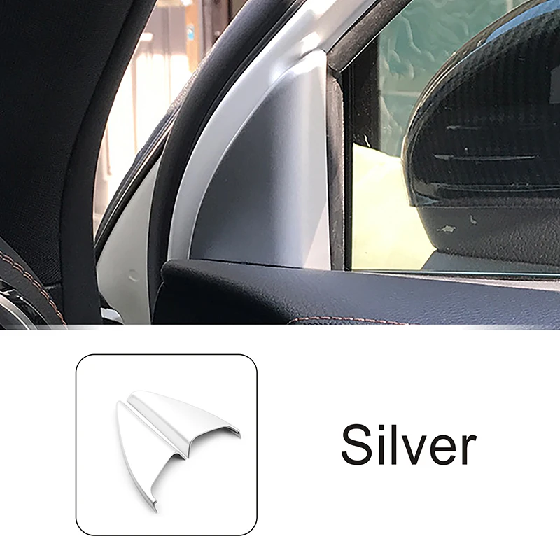 

Для Mercedes Benz A Class W177 2019-2022 Автомобильная стойка треугольный звуковой сигнал, накладка на рамку динамика, аксессуары для интерьера, наклейки