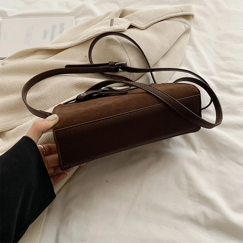 Женская замшевая сумка-мессенджер с застежкой-молнией сумка через плечо