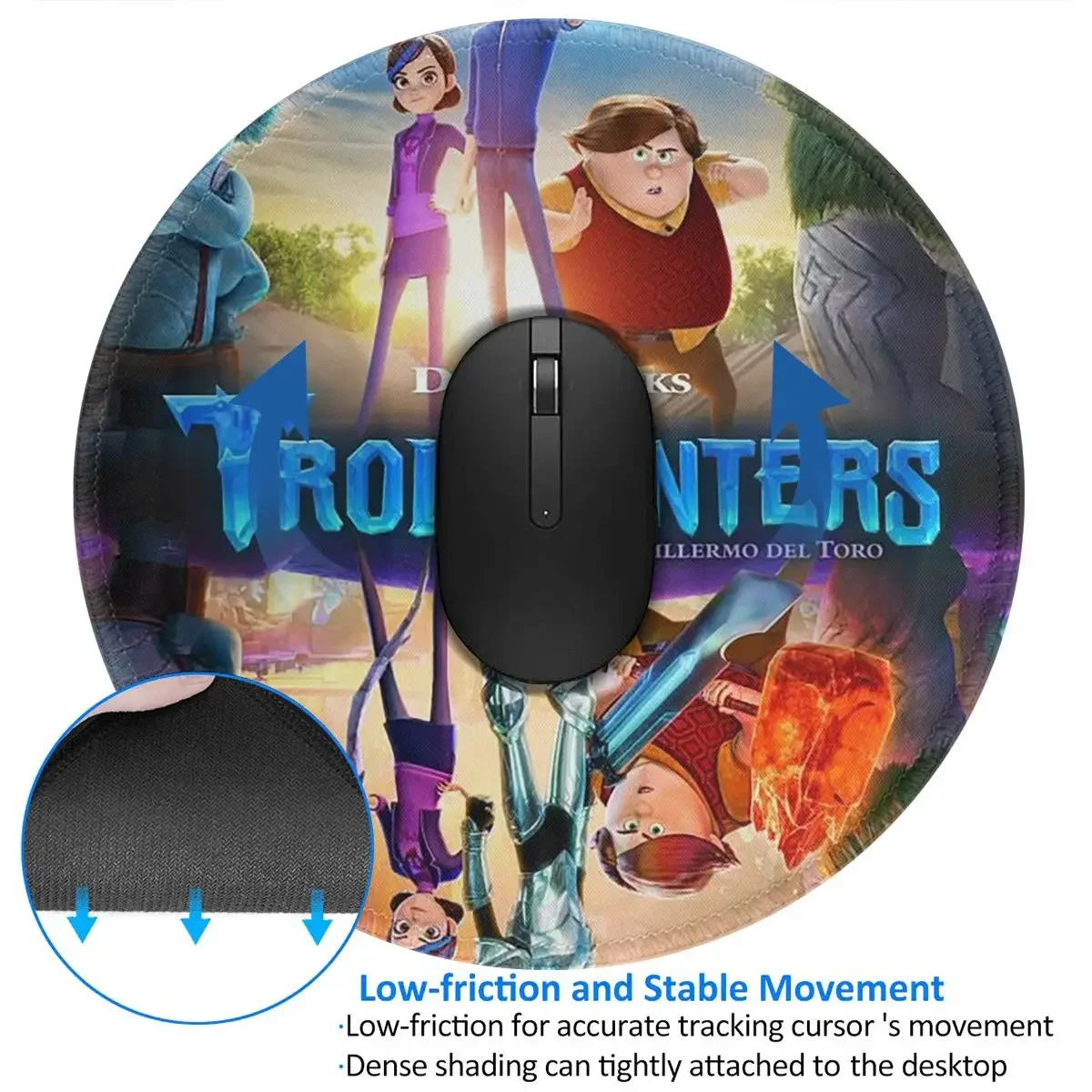 Фото Круглый коврик для мыши с рисунком TrollHunters, коврик для клавиатуры и мыши, игровой коврик для ноутбука, офисные аксессуары, настольные коврики №5