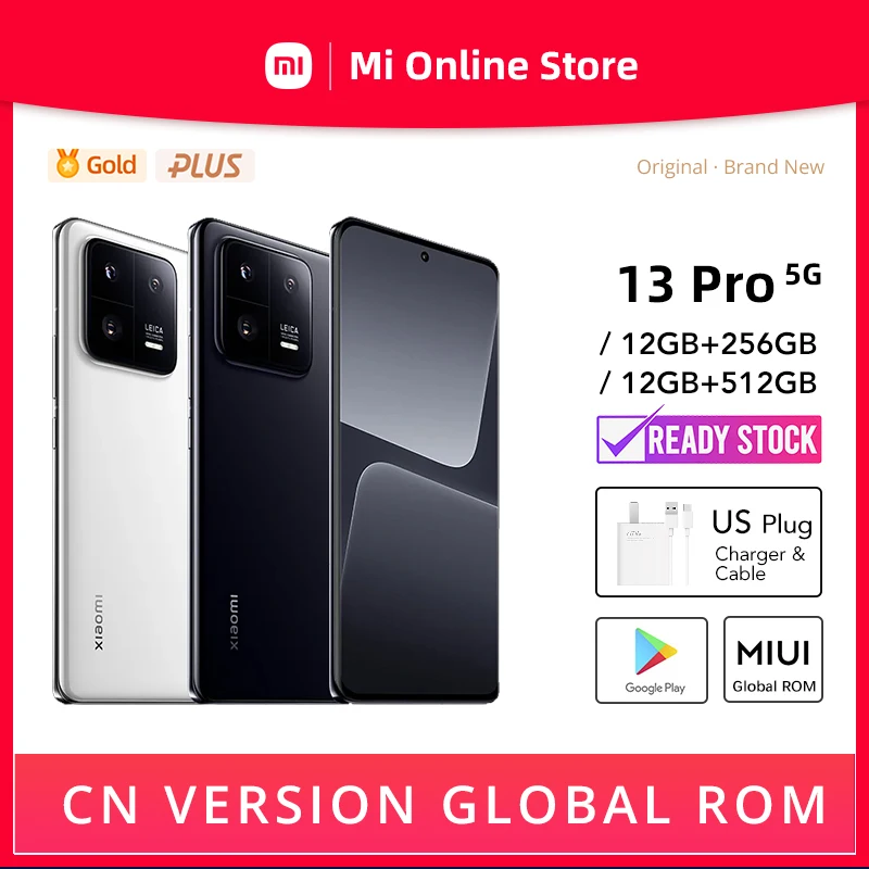 

Global ROM Xiaomi 13 Pro CN Version, 12GB 256GB 512GB, Snapdragon 8 Gen 2, 1" ultra-large sensor, WQHD+ 120Hz AMOLED display