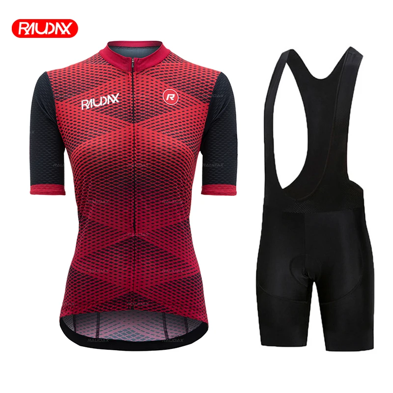 

2021 Summer New RAUDAX Women Cycling Jerseys Set Mountian Bike Clothing Racing Bicycle Clothes Ropa Ciclismo Girls Cycling Set