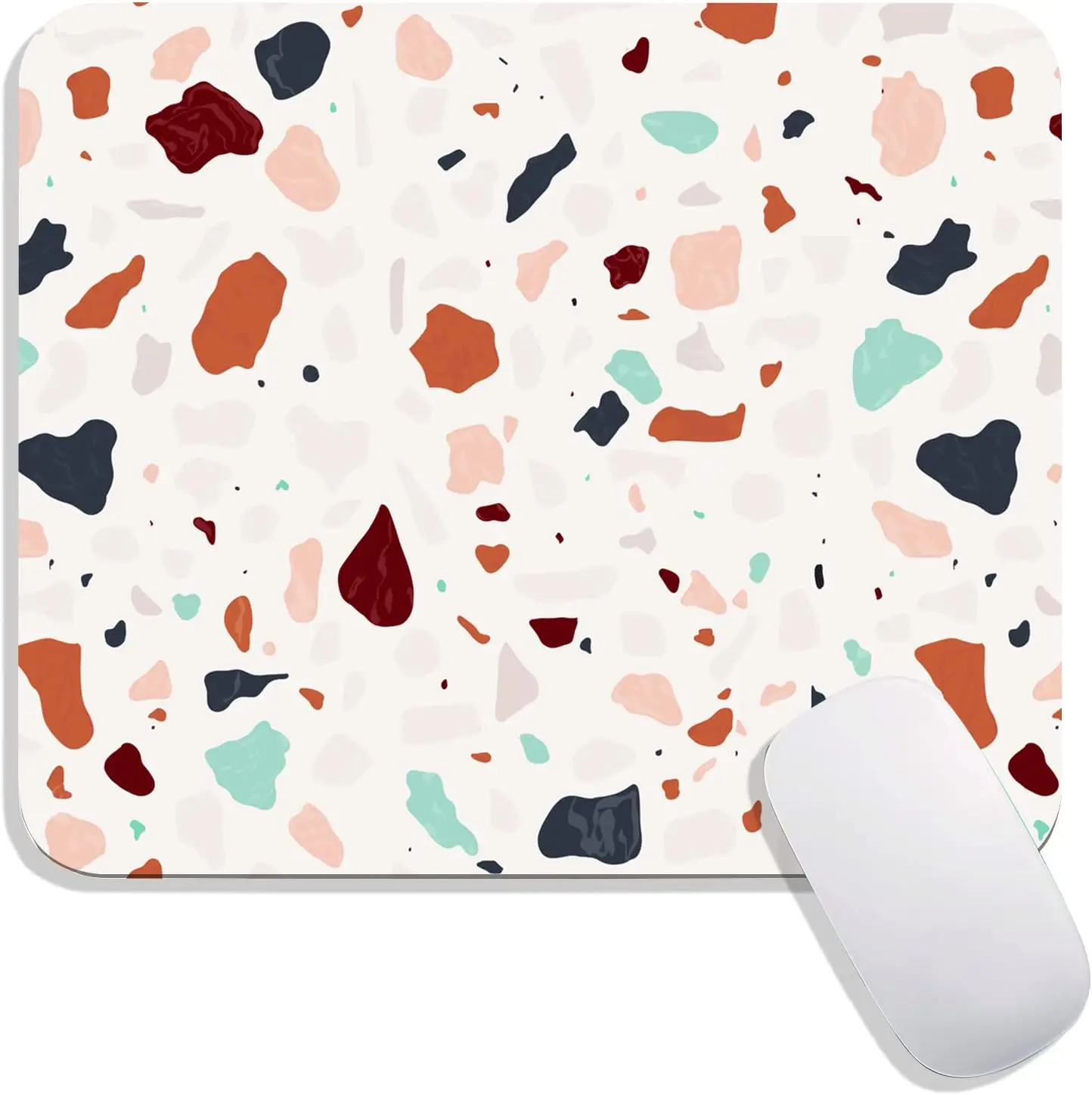 

Terrazzo Marble Mouse Pad Watercolor Premium-Textured Mousepads Design Mousepad Non-Slip Rubber Base Computer Mouse Pads