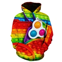 new 4 14y pop family game print autumn jackets childrens sweater it 3d print hooded pullover boys girls casual sports child tops