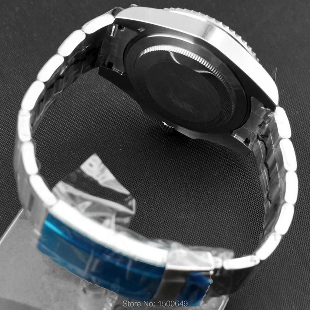 1 шт. E2417 BLIGER 43 мм керамический черный стальной ремешок GMT функциональные часы