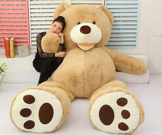 [ Funny ] 200cm Huge big America bear Stuffed animal teddy bear cover plush soft doll pillow cover ( without stuff ) baby toys