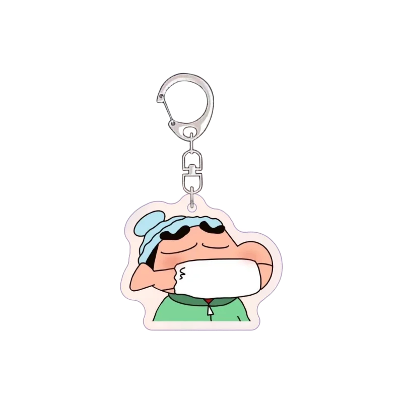 Crayon Shinchan, мультяшный анимационный периферийный брелок для ключей, забавный, высококачественный, милый школьный рюкзак, маленький кулон, подарок на день рождения