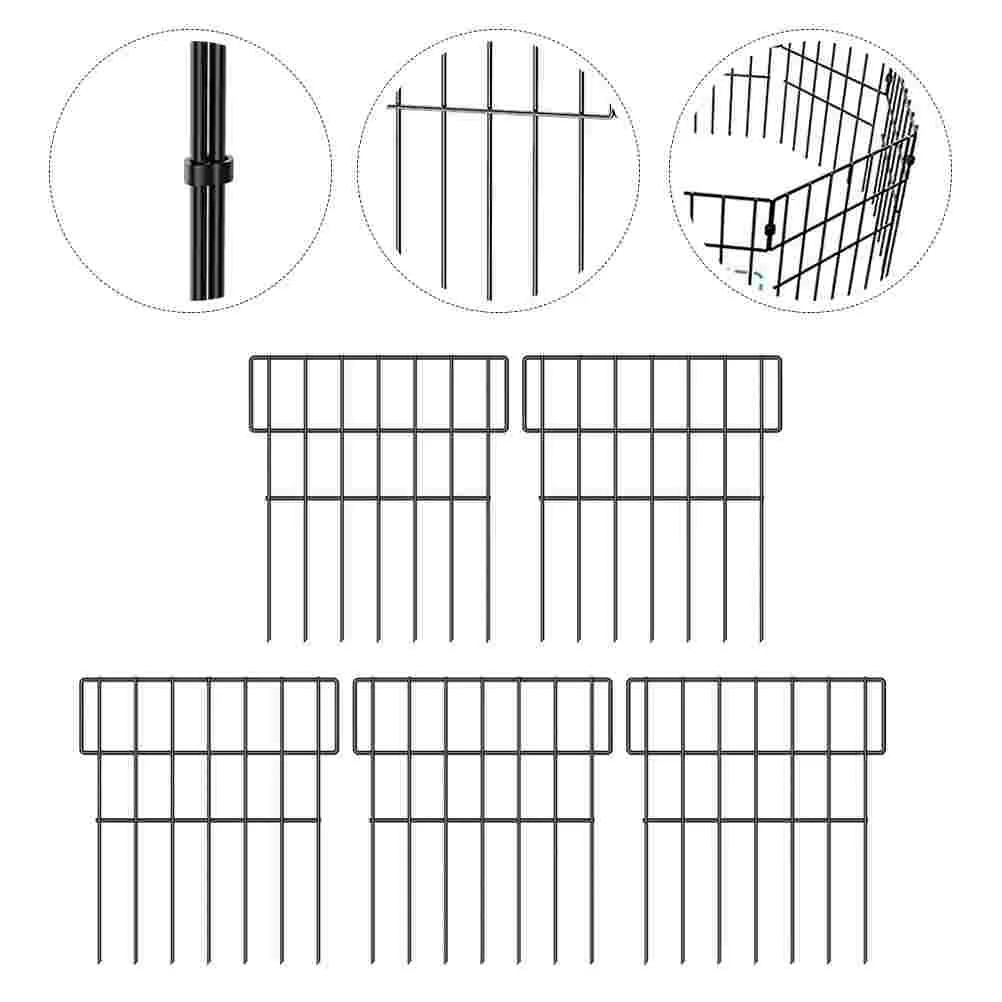 

5pcs Iron Fencing Poultry Wire Mesh Fence Outdoor Yard Garden Blocker Fence