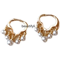 hj fresh vintage earrings 18k gold ear ring clip