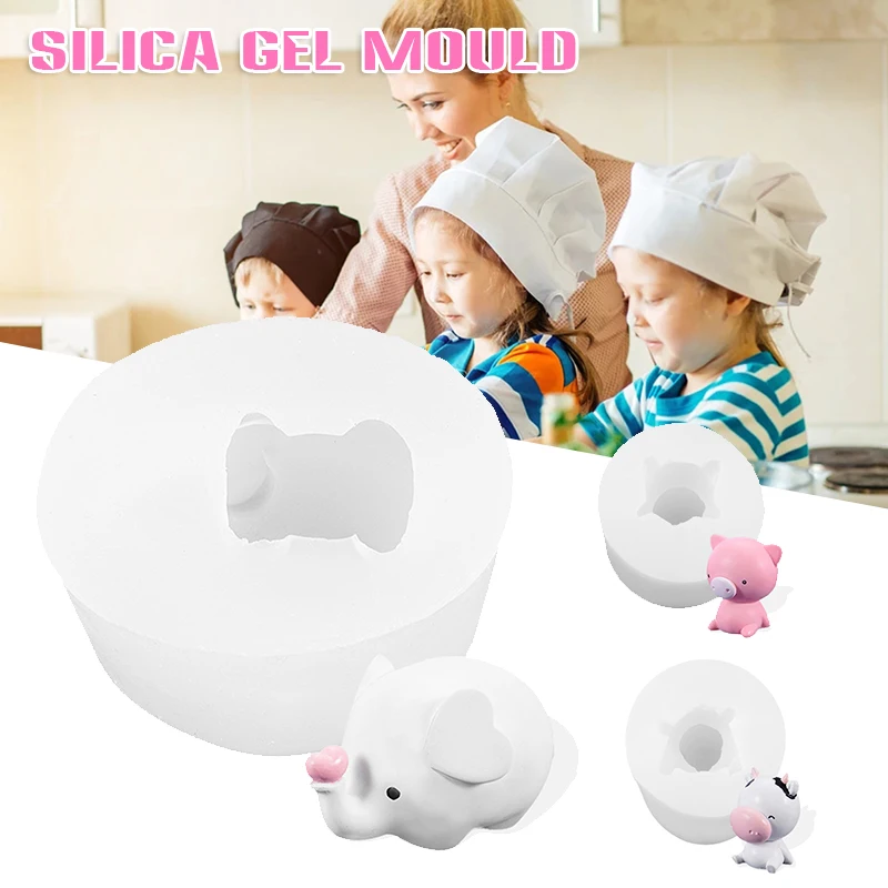 

3D мультфильм животных литье под давлением Многофункциональный мягкий силиконовый Трафарет DIY ремесло для шоколада мыло свечи воск мусс 3D SUB продажа