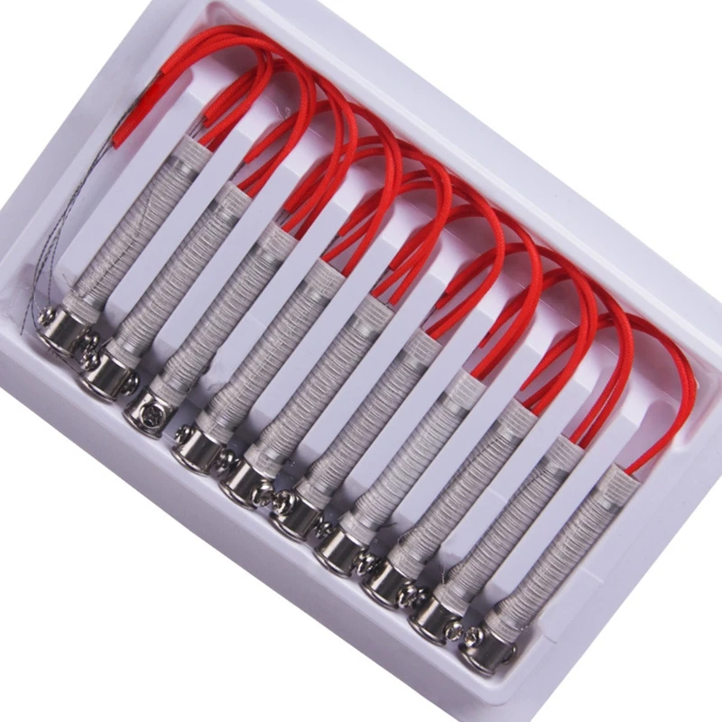 

10 Pieces 30W Corrosion-resistant Ceramic Core Heating Element for Electric Soldering Iron Heating Element Two-wire Core