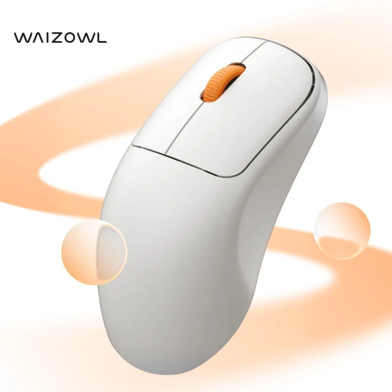 Беспроводная игровая мышь Waizowl Cloud PAW3395 с частотой опроса 8K Гц, классическая симметричная форма для больших и средних рук, для киберспорта, ПК и Mac (art.: 3920d9b19cbcc) - 3920d9b19cbcc