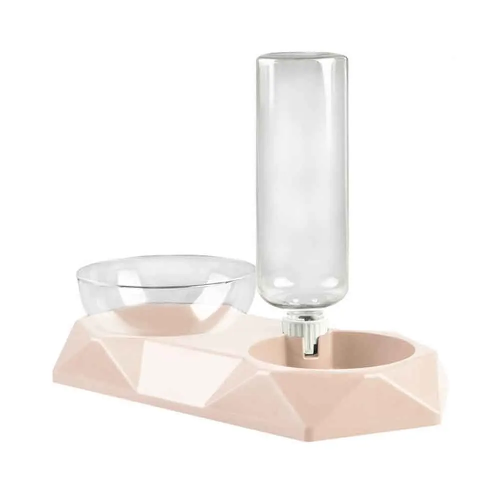 

Аксессуары для домашних животных, Набор чашек для собак и кошек, полипропиленовый нескользящий домашний ромб, автоматический диспенсер вод...