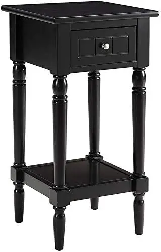 

Country Khloe 1 Drawer Accent Table with Shelf, Espresso