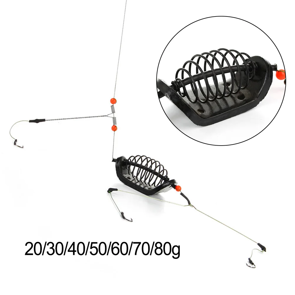 

Bait Carp Fishing Feeder Fishing Baits Cages Hook Rig Set 20g/30g/40g/60g/70g Bait Cage Feeder Tackle Fishing Accessories Pesca