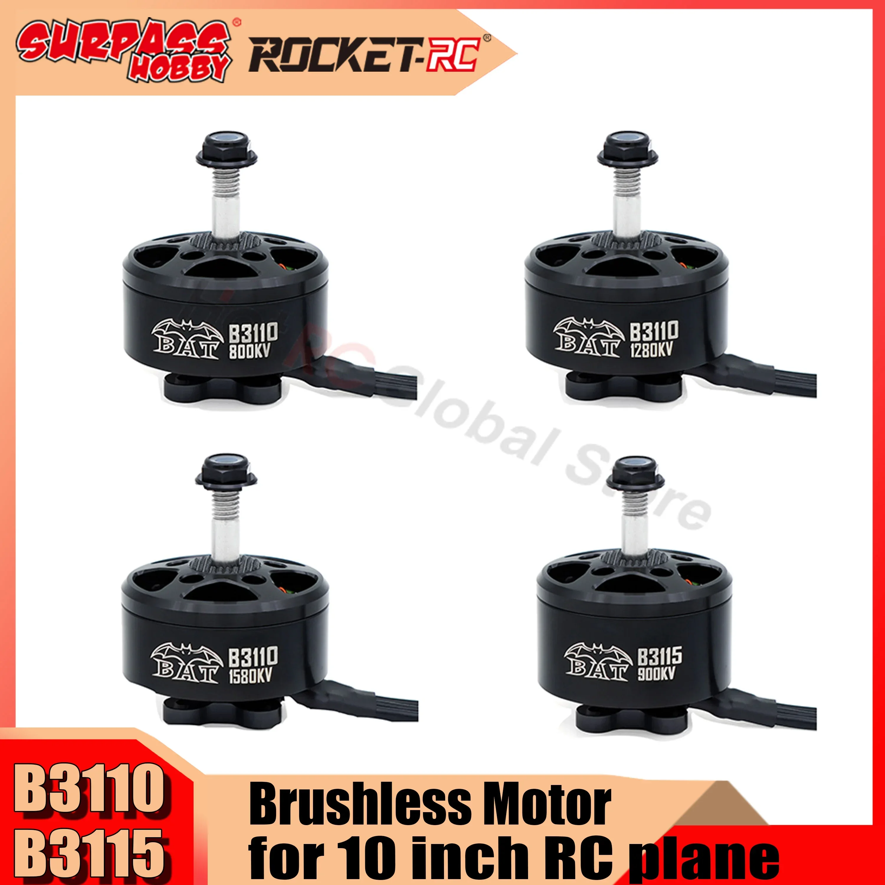 Surpass Hobby 31 Series 3-6S 10-дюймовый бесщеточный двигатель Outrunner для FPV Racing Freestyle Frame Drones RC