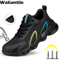 waliantile s3 safety work shoes boots for men male non slip industrial working boots steel toe anti smashing safety sneakers men