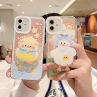 new bling glitter fashion cute clear tpu cases for iphone 7 8 plus xr xs 11 12 mini 13 pro max funny silicone cover with holder