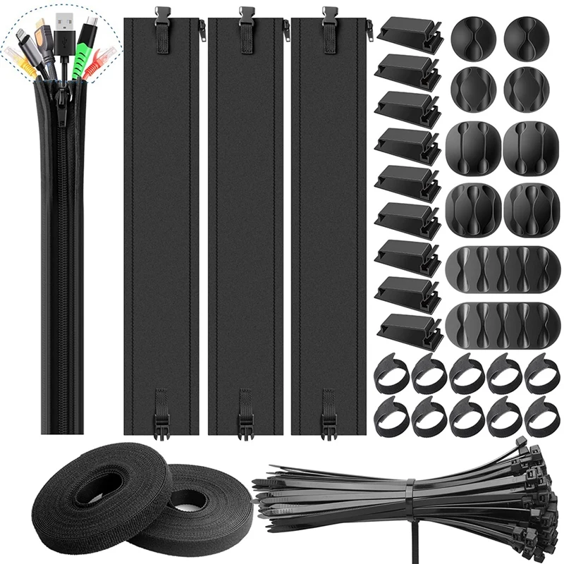 

146Pcs Cable Management, Cord Management, PC Cable Management, Cable Organizer, Cable Management Kit