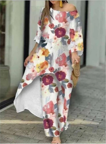 Женская одежда тренд 2024 года свободные прямые брюки большого размера с