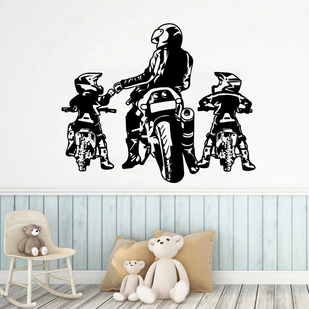 

Наклейки на стену «Мотокросс» для мальчиков, виниловые Съемные Наклейки на мотоцикл, мотоцикл, внедорожный велосипед, Декор для дома, фреск...