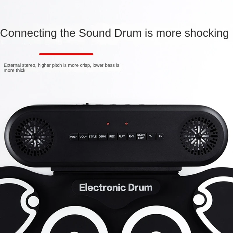 Новая электронная барабанная установка USB Roll-Up Silicon Drums Pad Цифровая складная
