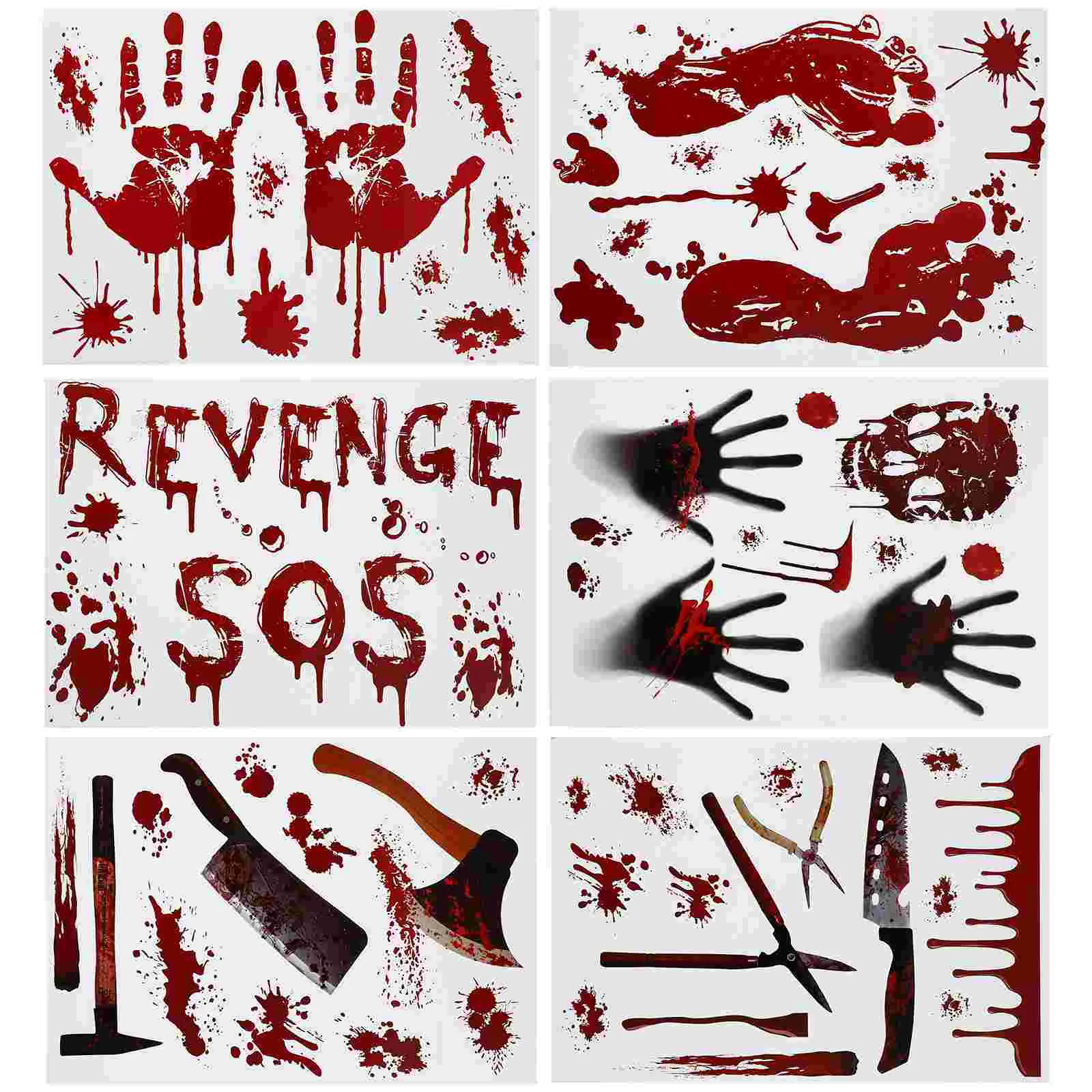 6 листов наклейки на Хэллоуин декор декоративная фестивальная аппликация