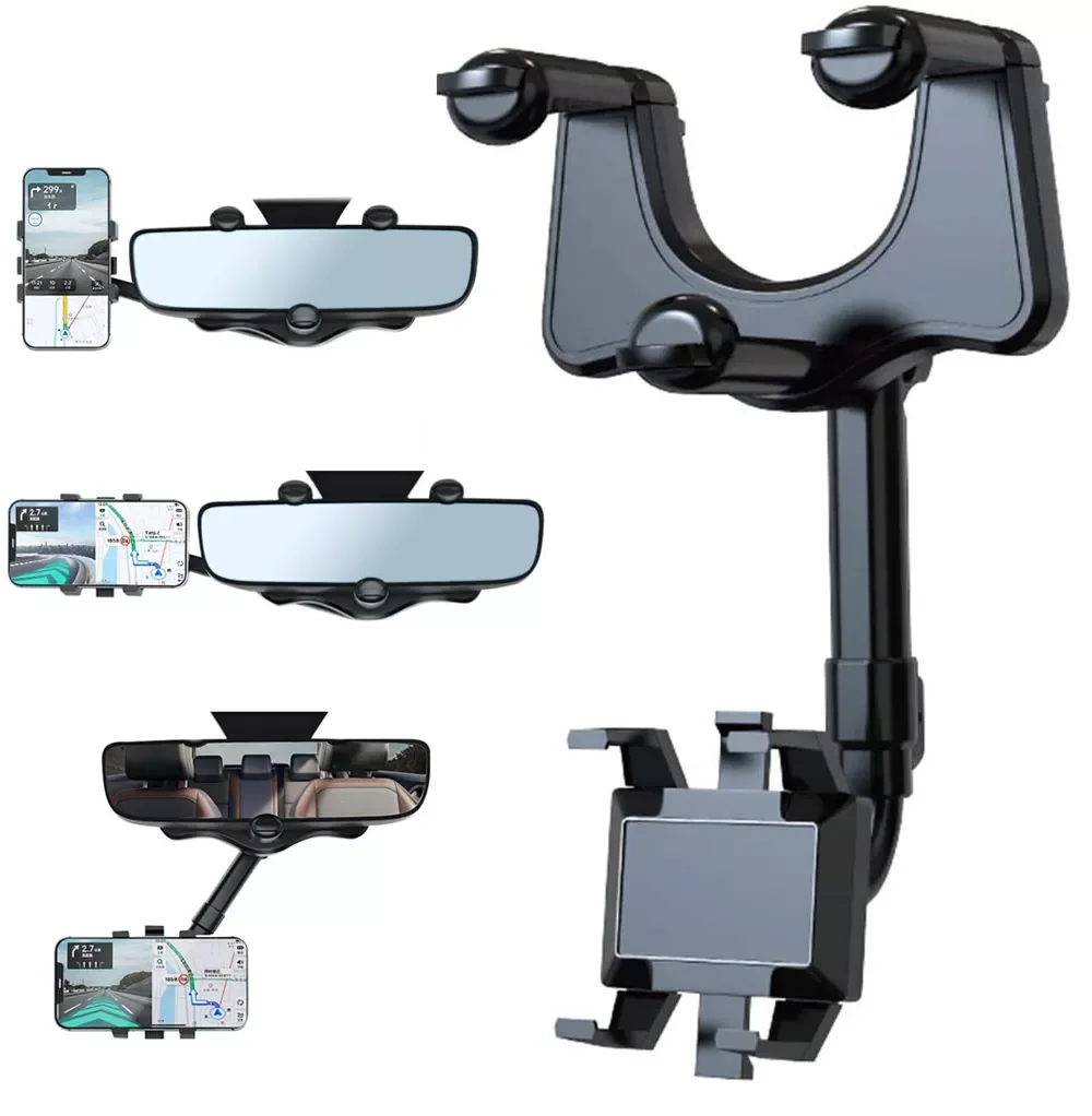 

New Universal 360° Rotatable Retractable Car Phone Holder Rearview Mirror Driving Recorder Bracket DVR/GPS Mobile Phone Support