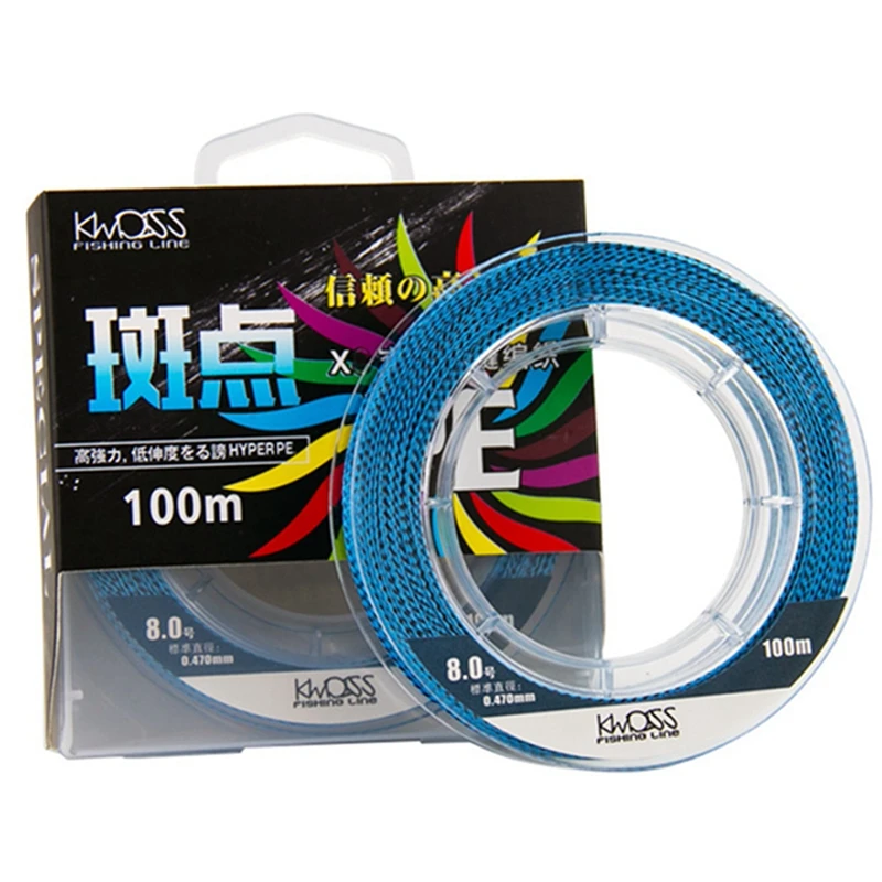 

100M 8 Strands 4 Strands 18LB-88LB PE Braided Fishing Line Speck Smooth Multifilament Saltwater Carp Strong Fishing Braided Wire