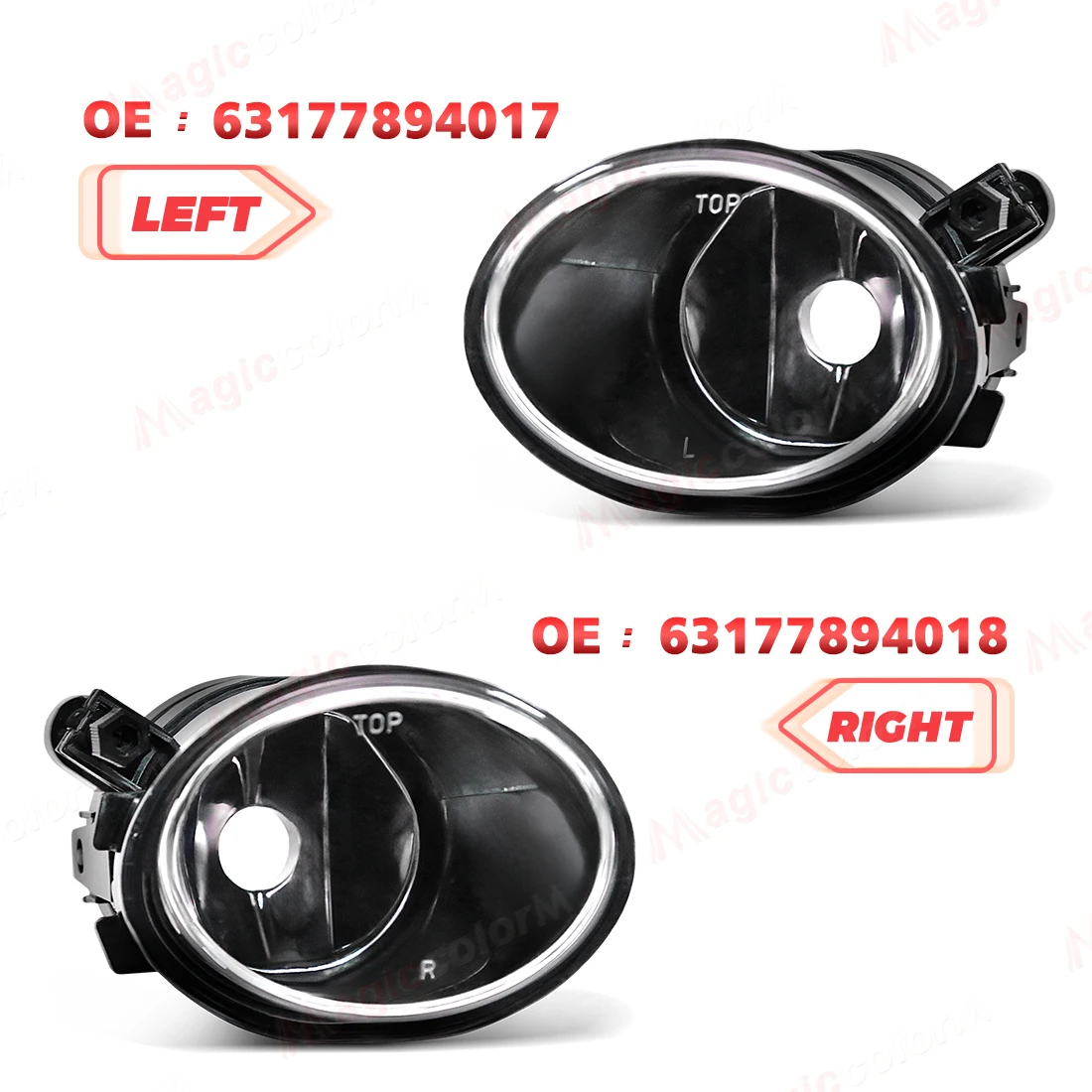 Фото Противотуманная фара галогенная без ламп для BMW E39 M5 2001-2003, E46 3 серии M3 2002-2006, номера 63177894017, 63177894018 №2