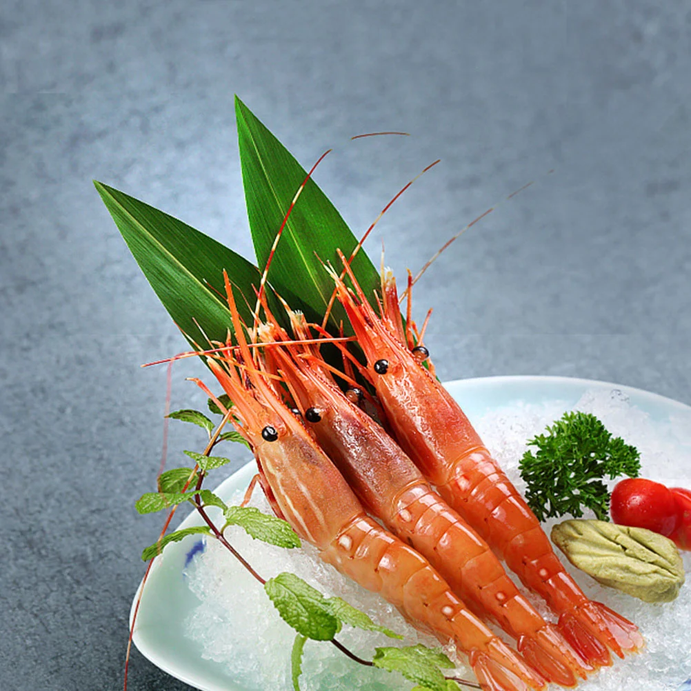 100 шт. суши листья бамбука рисовые шарики натуральный декор для сашими тарелка