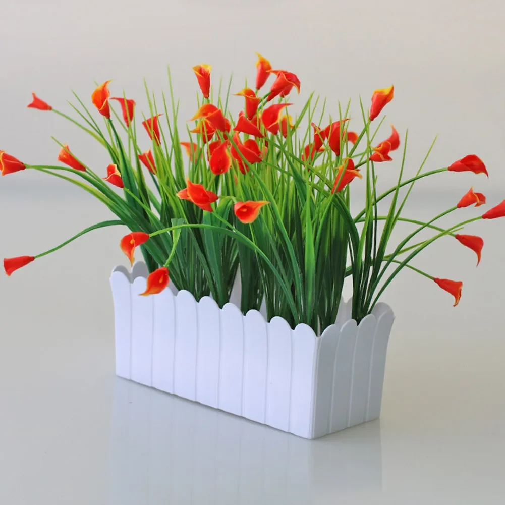 markiificial Bonsai Sztuczne rośliny doniczkowe kwiaty do dekoracji ogrodu domowego na zewnątrz Wysoka jakość i przyjazna dla środowiska